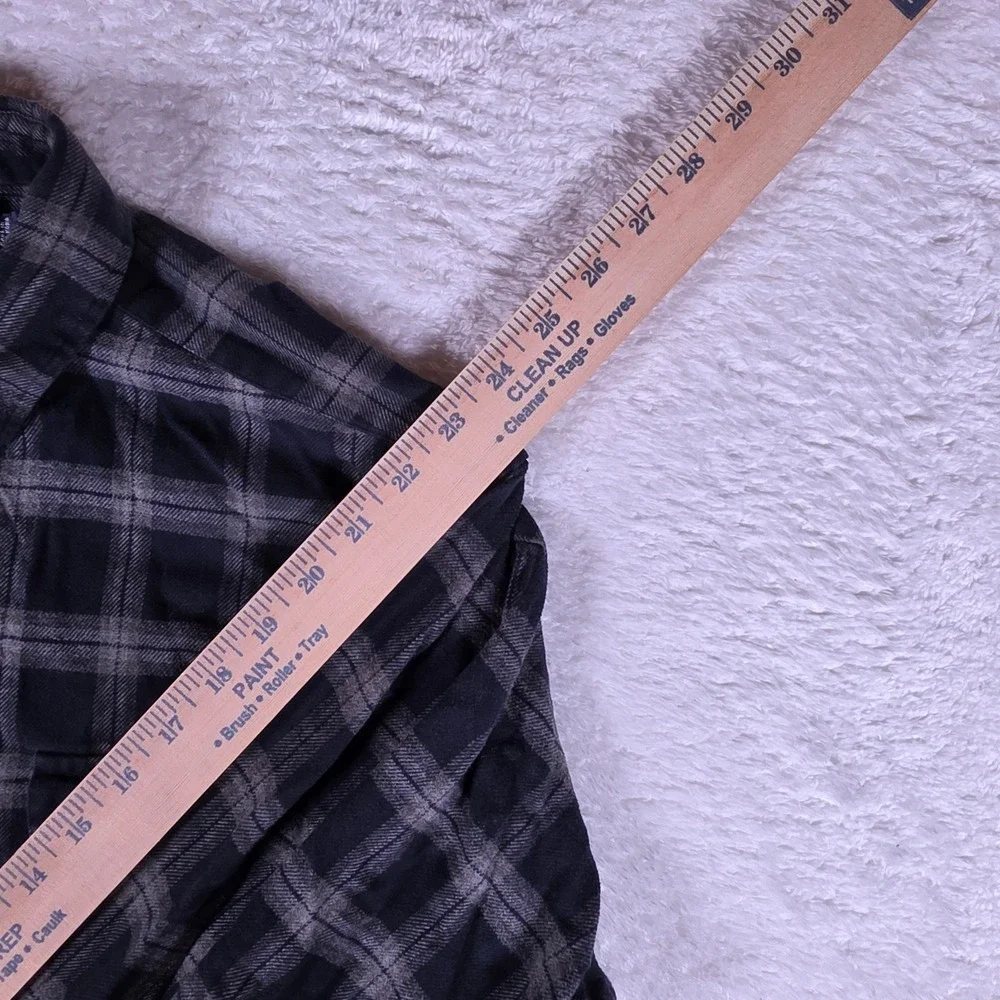Polo Ralph Lauren Benford Mens M Navy Blue Beige Plaid L/S Flannel Button Down
